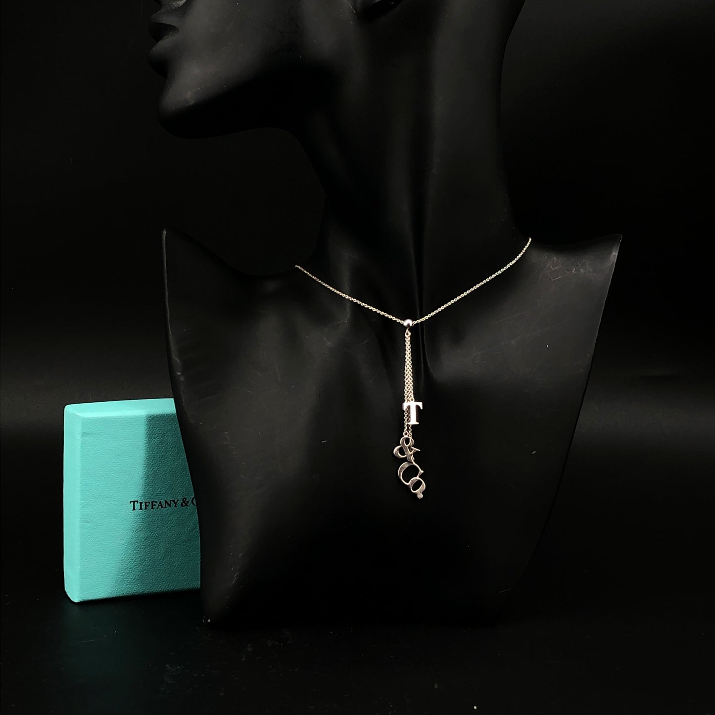 Tiffany & Co. 925 Silver Elsa Peretti Open Heart Pendant Necklace