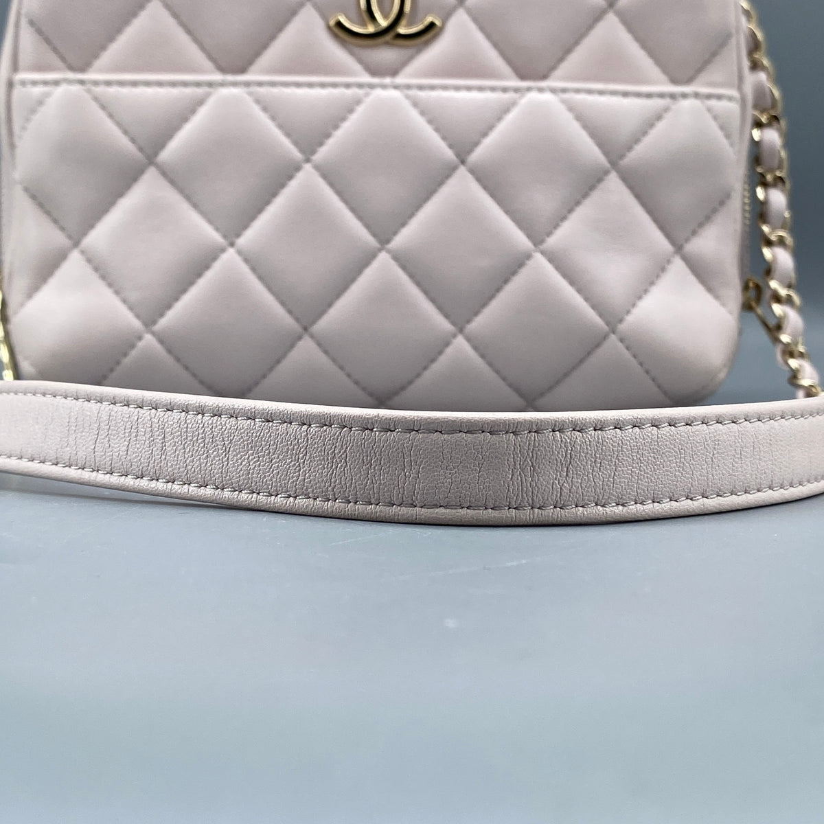 Chanel Lambskin Quilted Trendy CC Bowling Mini Bag blush pink