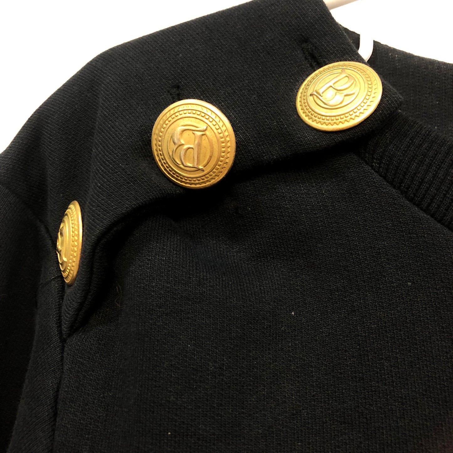 Pierre Balmain Logo Sweatshirt Size 40 Black/Gold