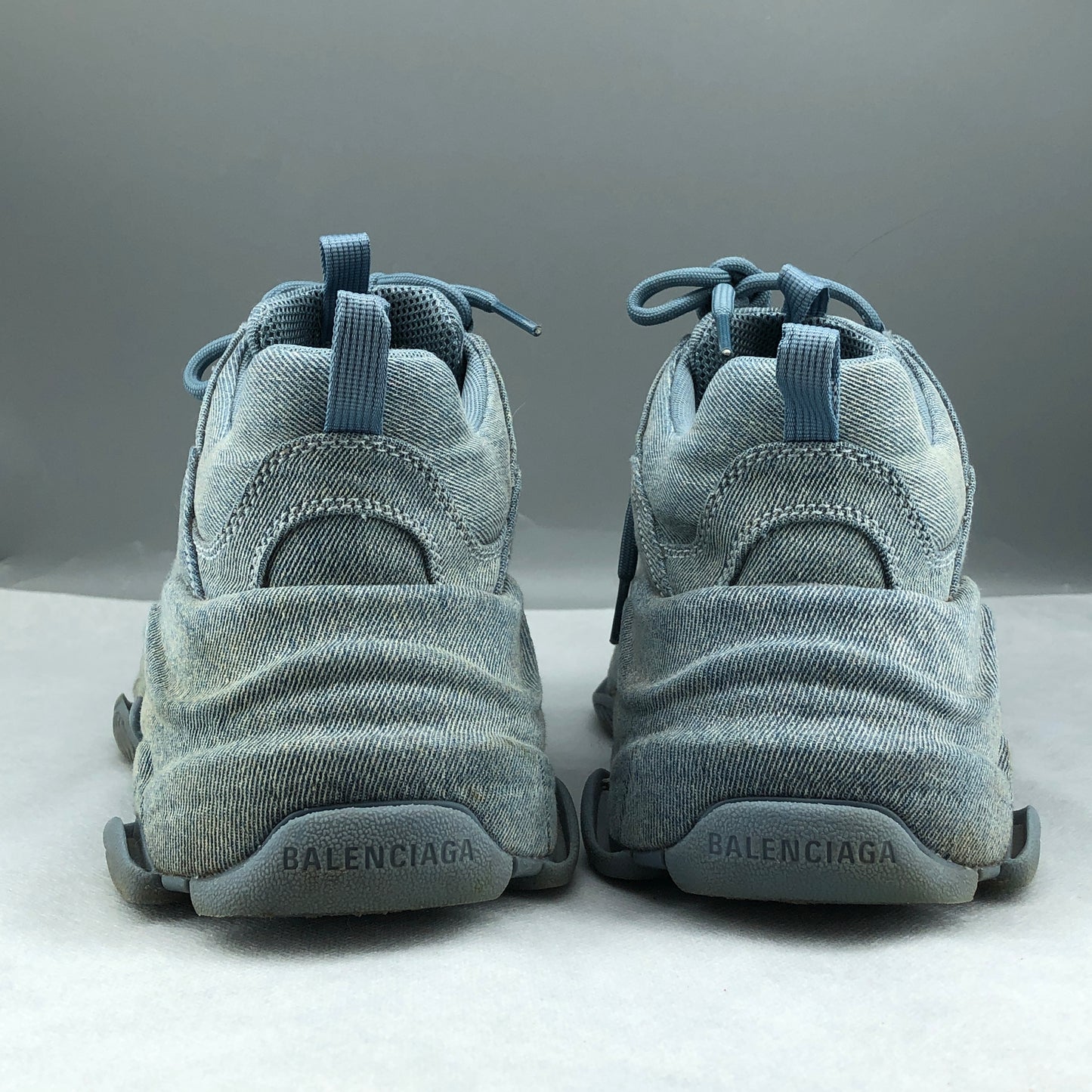 Balenciaga Unisex Triple S Denim Sneakers 39