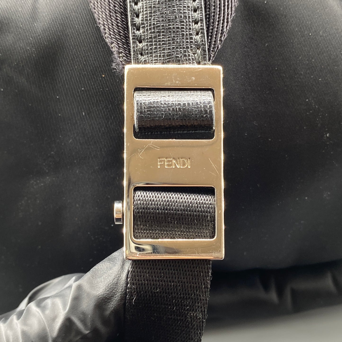 FENDI Black Nylon Monster Eyes Backpack