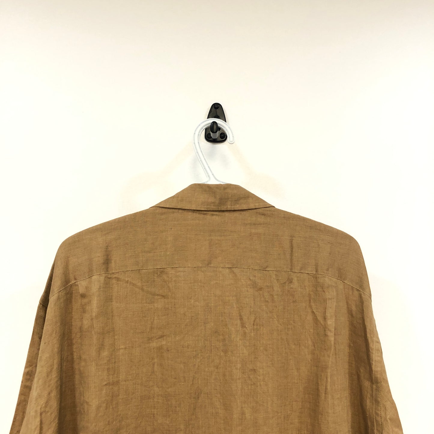 Lanvin Dark Goldenrod Linen Long Sleeve Shirt Size XL