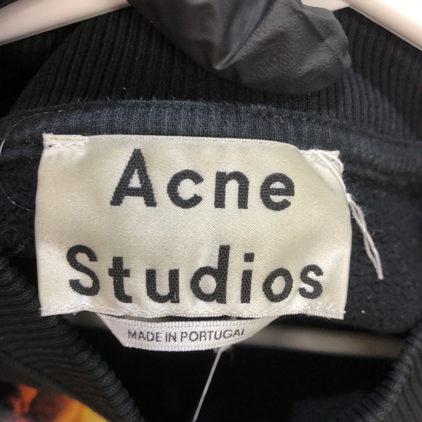 Acne Studios Rose Print Crew Neck Sweatshirt Size XS Black