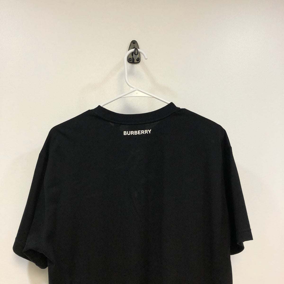 Burberry Black Graphic Print Crew Neck T-Shirt Size M