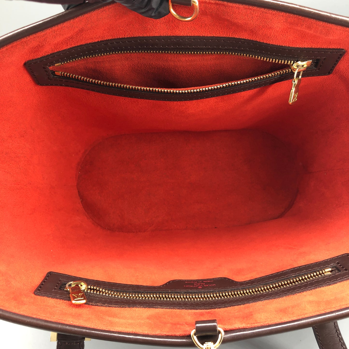 Louis Vuitton Damier Ebene Manosque Handbag Brown