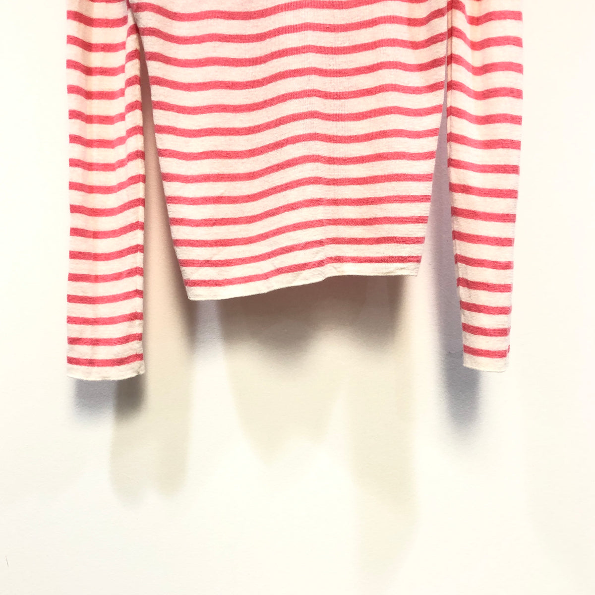 Christian Dior Beige & pink Stripe Women Long Sleeve Knit Top US size 8