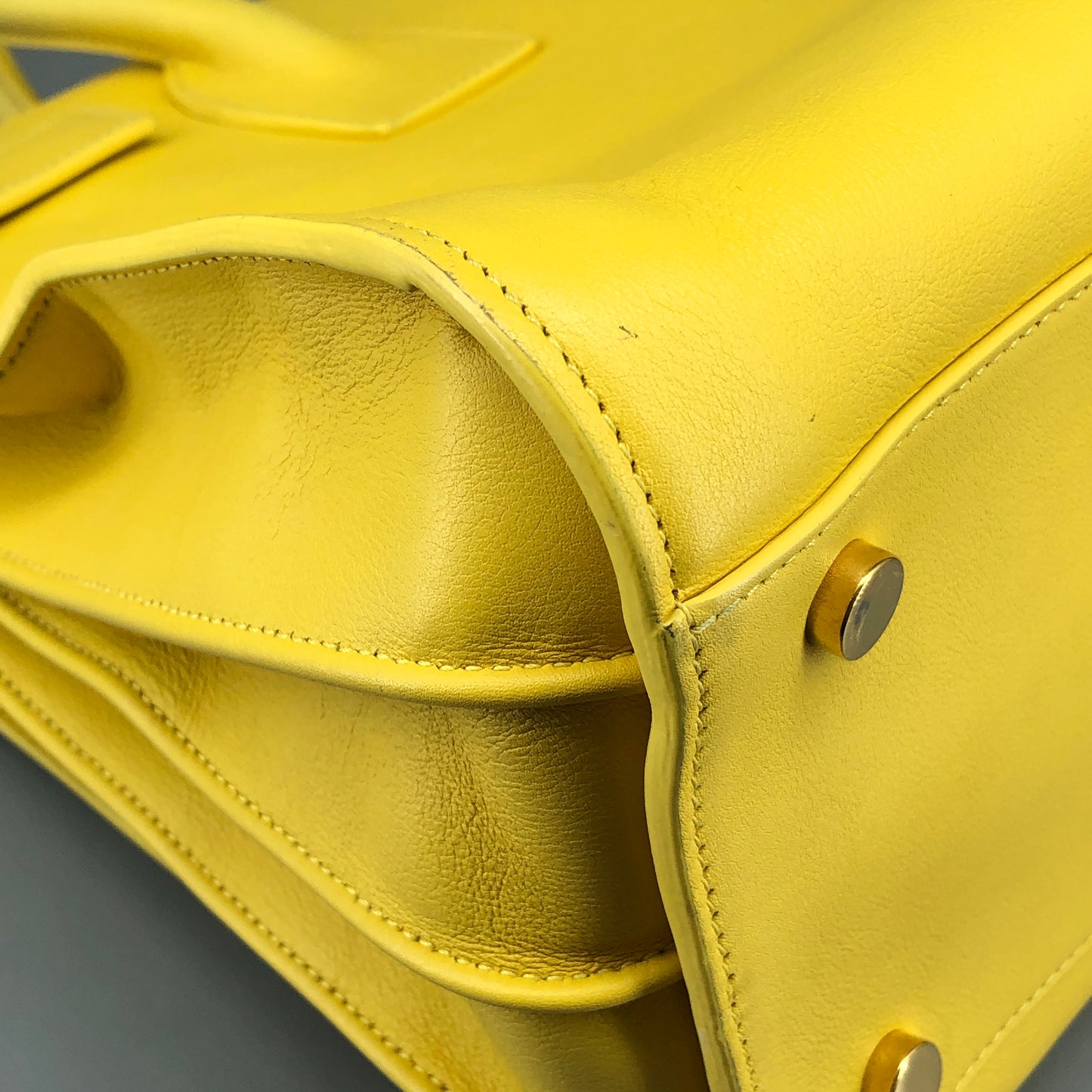 Saint Laurent Sac De Jour Yellow Leather Tote Bag