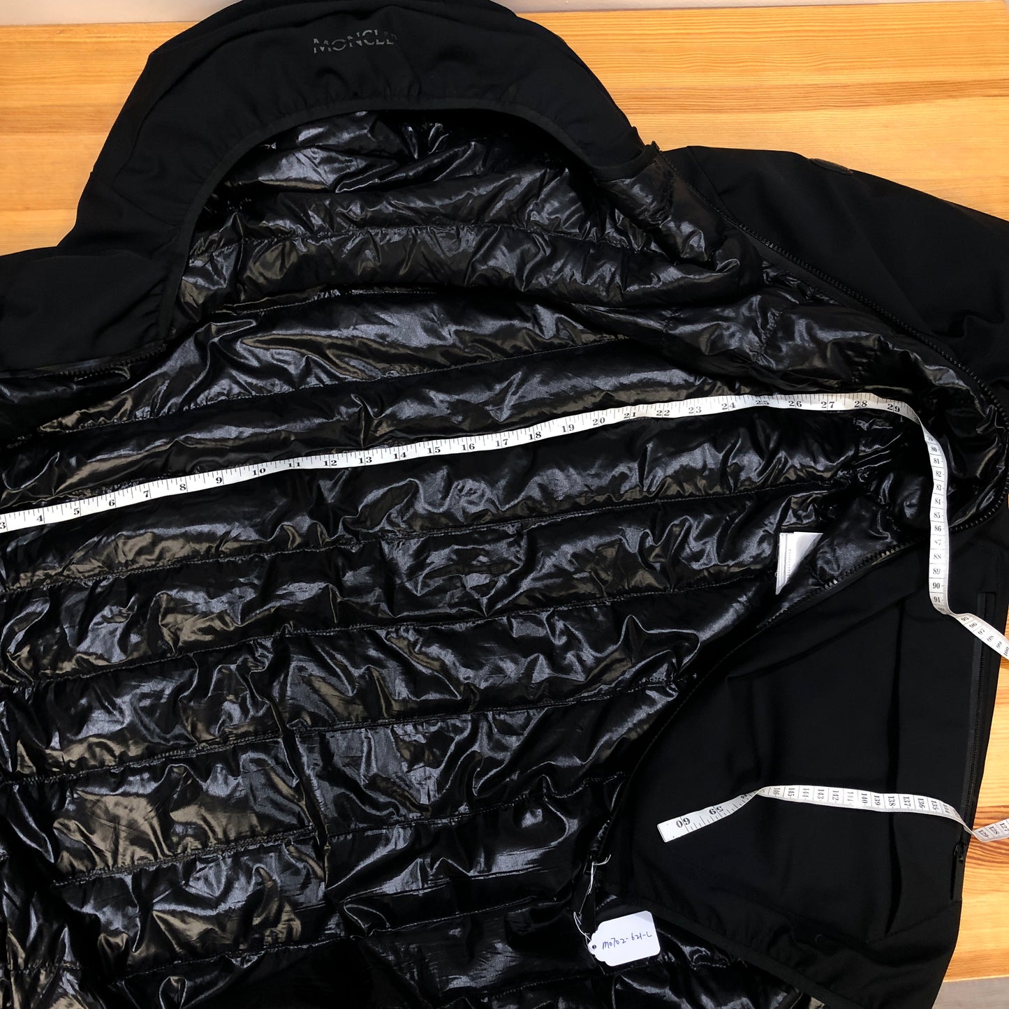 Moncler Black Hooded Jacket Size 7