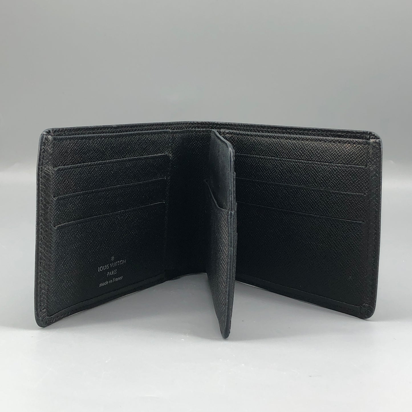 Louis Vuitton Taiga Leather Bifold Wallet Black