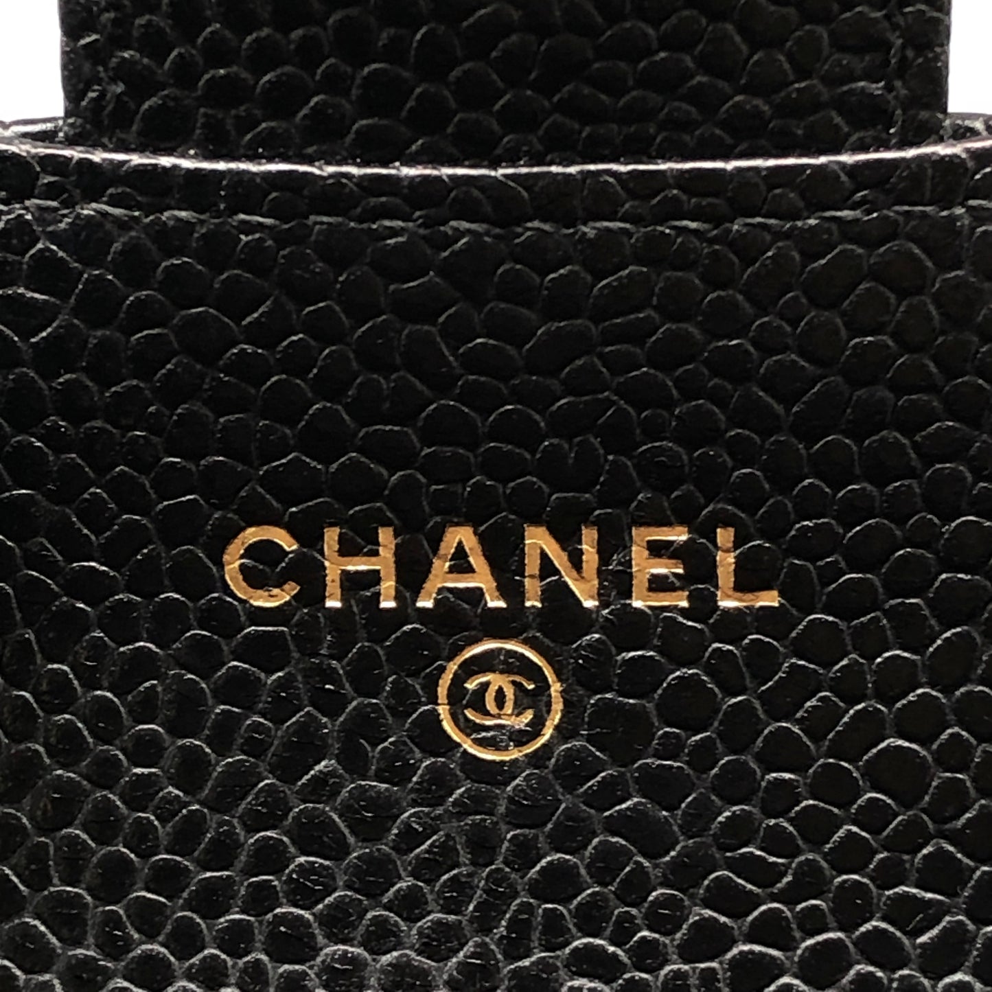 Chanel Classic Caviar Quilted Flap Card Holder Wallet Black