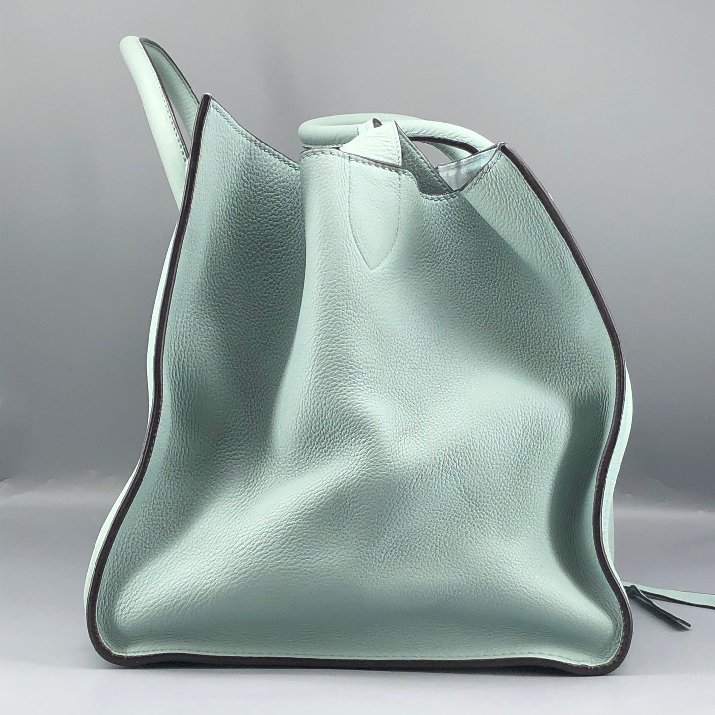 Celine Tiffany Blue Smooth Leather Luggage Handbag