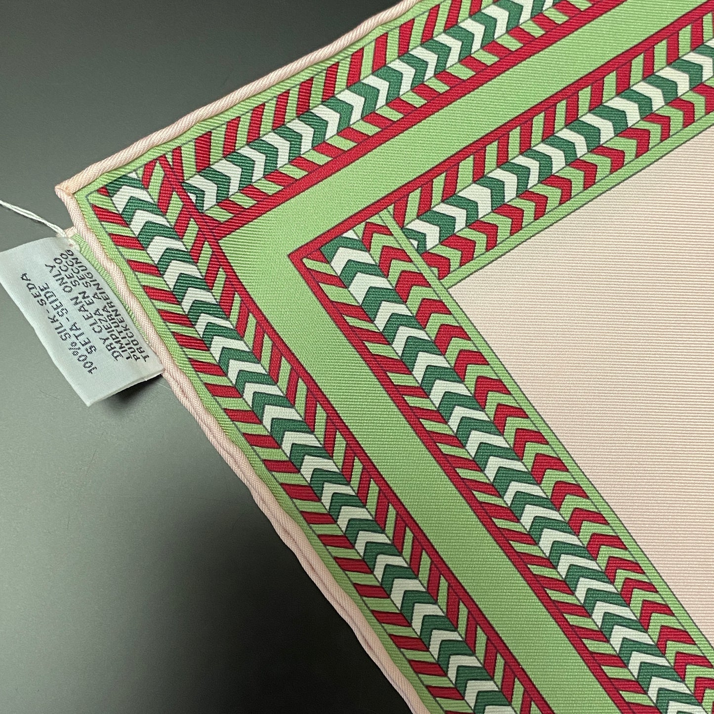 Hermes  Pink Multi Color Silk Scarf  90x90cm