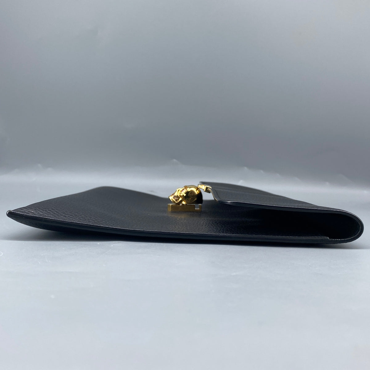 Alexander McQueen Black Leather Clutch Bag