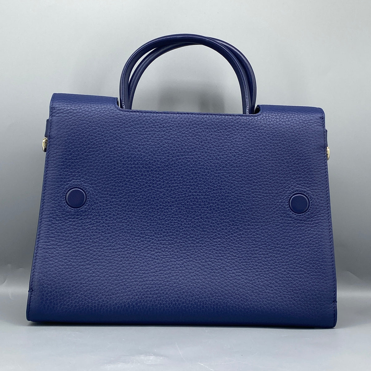 Christian Dior Diorever Navy Leather Top Handle Bag