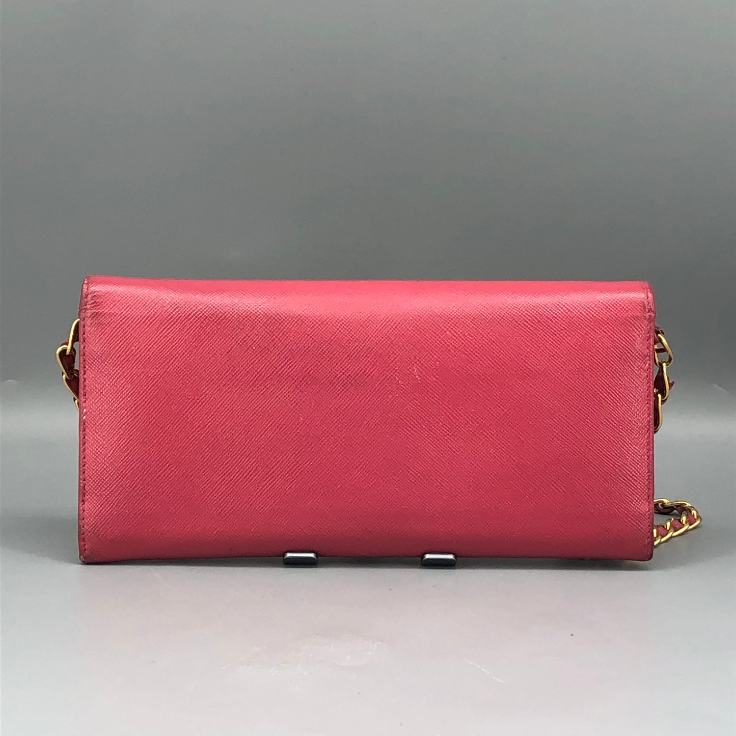 Prada Saffiano Leather WOC Wallet On Chain Hot Pink