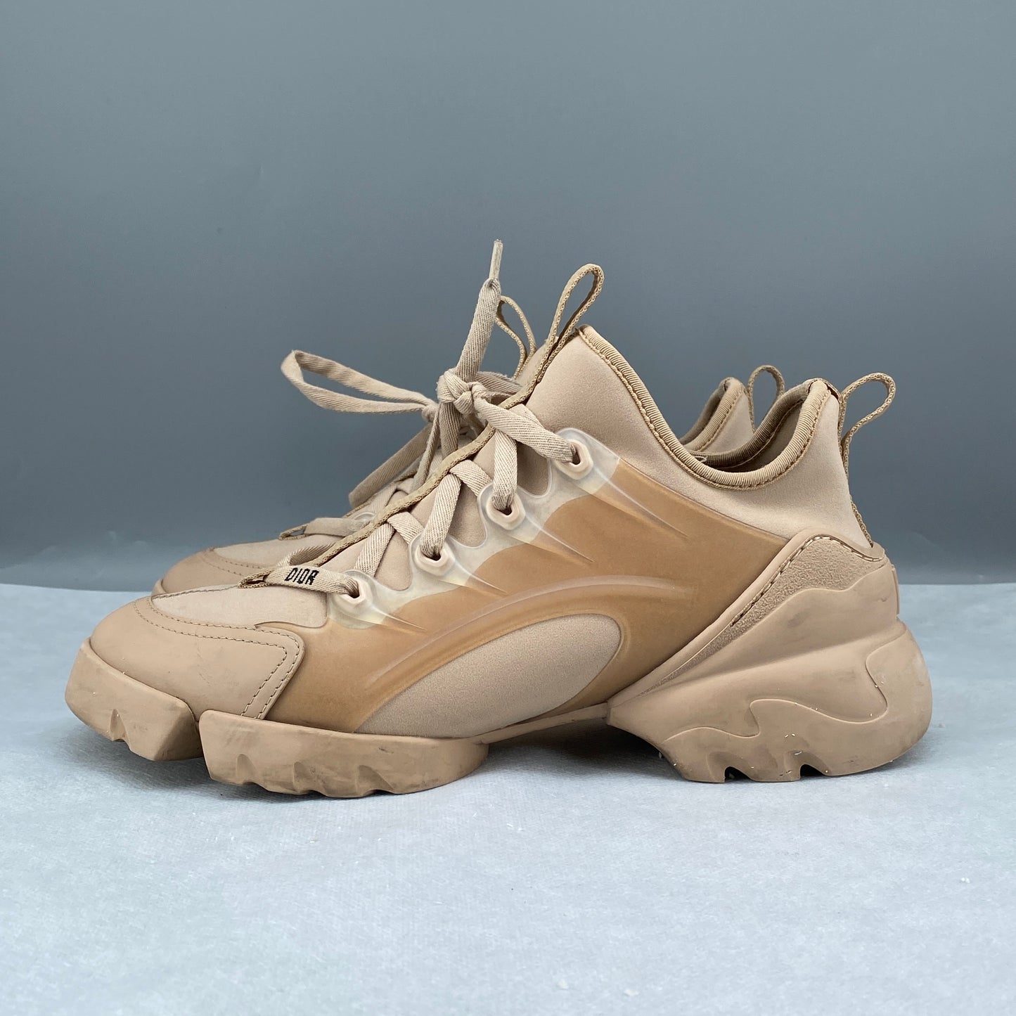 Christian Dior Women's D-Connect Sneakers Size 37 Pink Nude