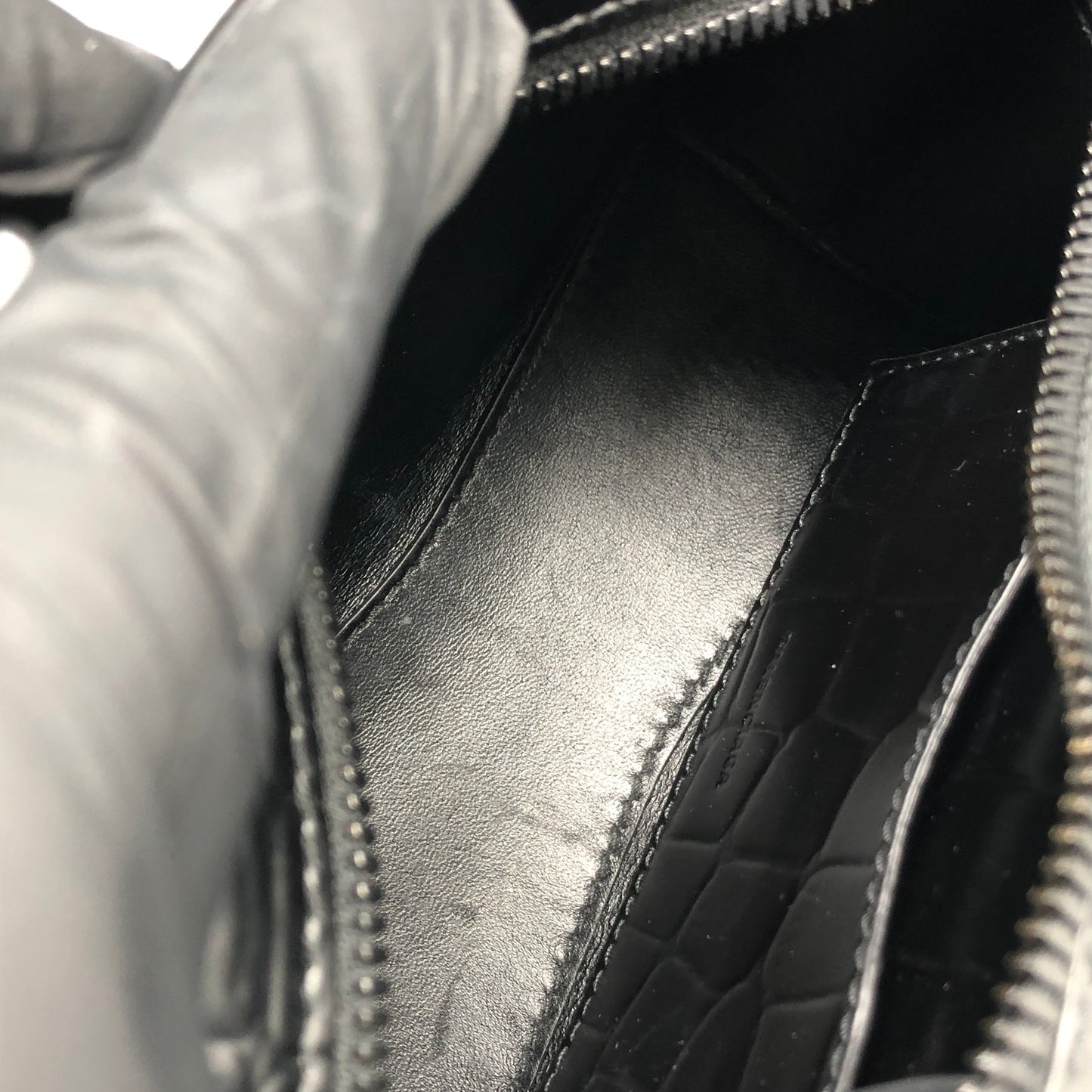 Balenciaga Neo Classic Mini Croc-Embossed Leather Bag