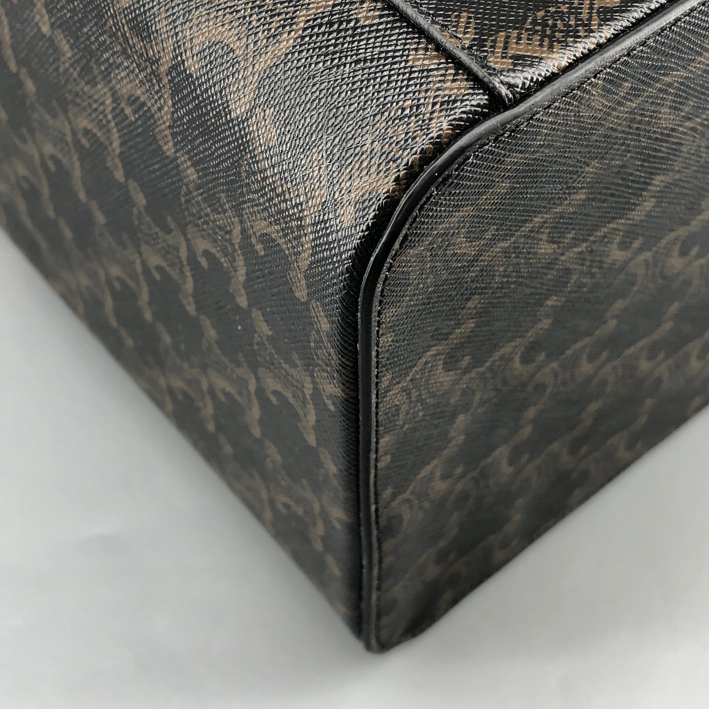 Celine Triomphe Canvas Vanity Case Bag Dark Brown