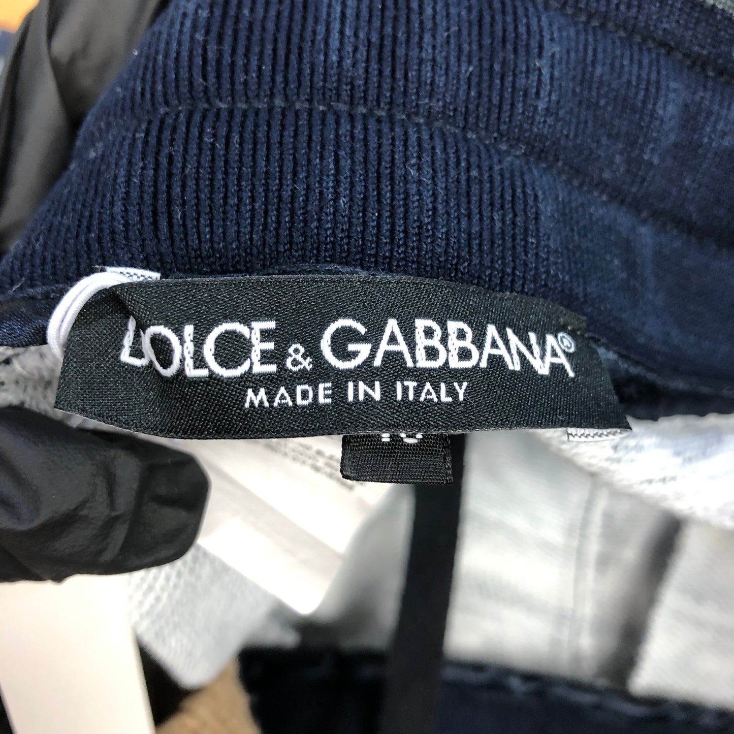 Dolce & Gabbana Navy Blue Embroidered Jogger Pants Size 48