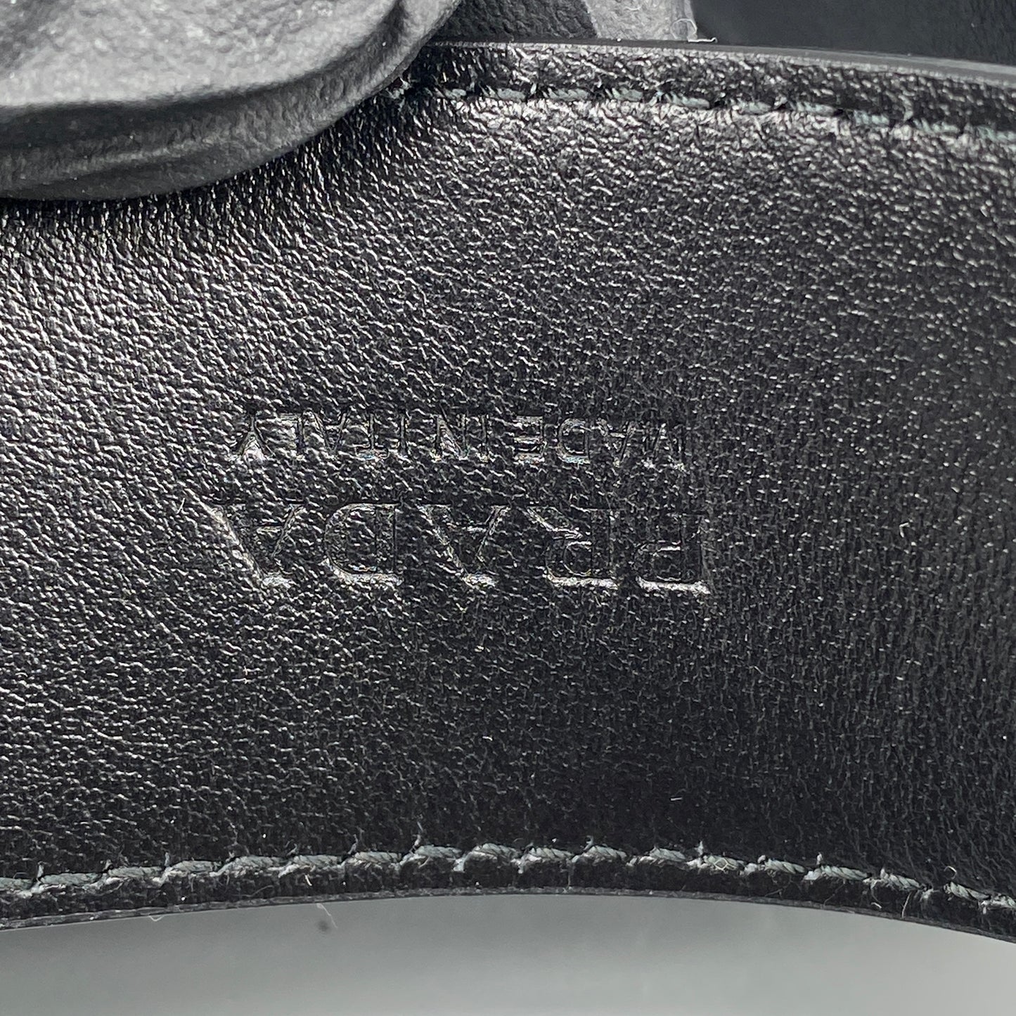 Prada Black Leather Belt 75cm