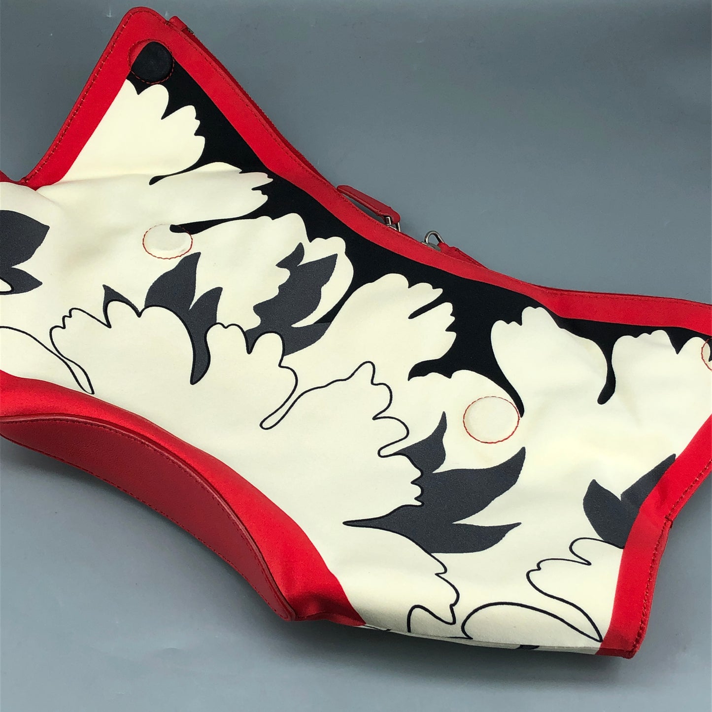 Alexander McQueen De Manta Clutch Red/Cream