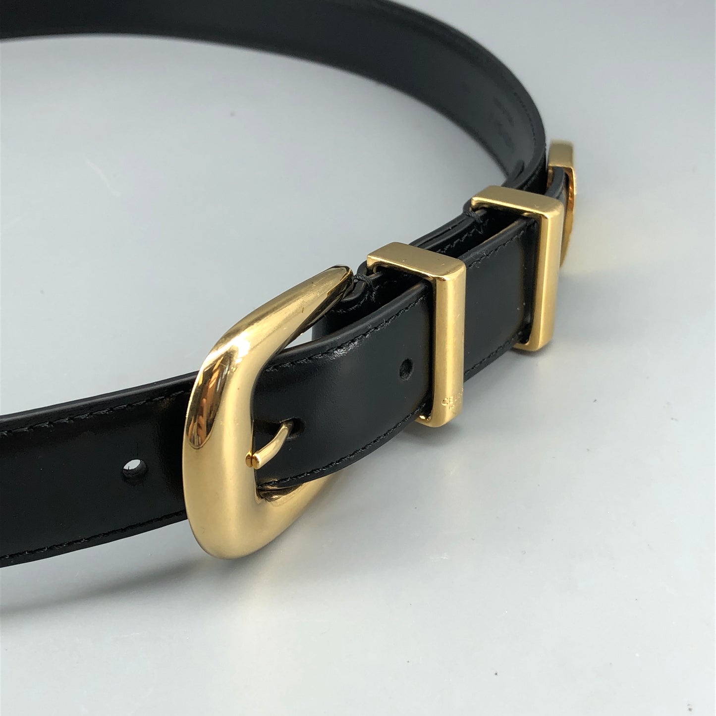 Celine Classic Leather Belt 80cm Black