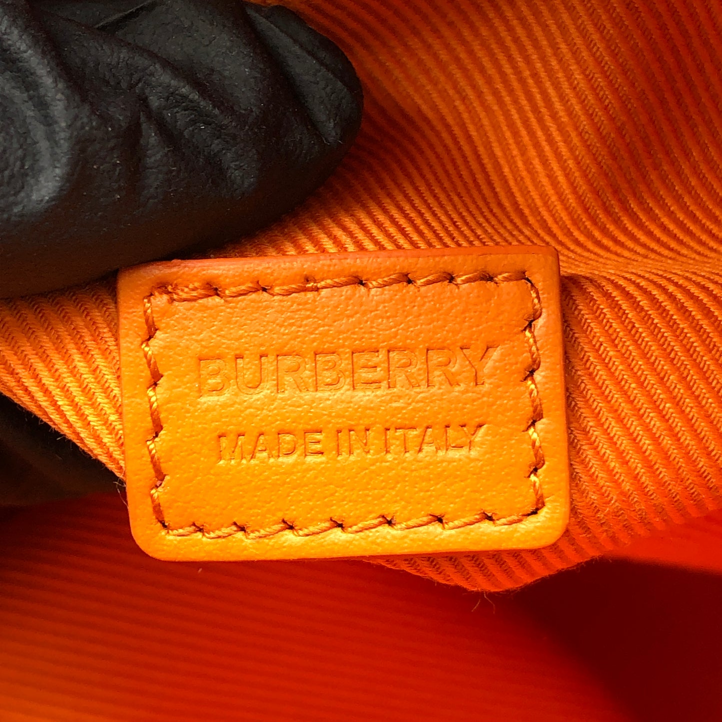 Burberry Quilted TB Leather Round Crossbody Bag Black