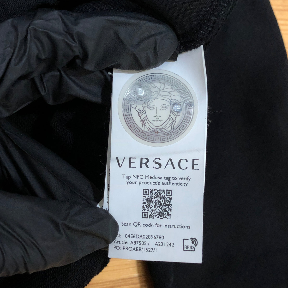 Versace black  Medusa Logo Zip Hoodie Size M