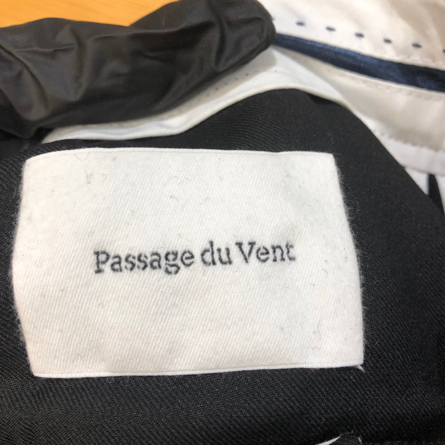 Passage du Vent Contrast Cuff Straight Trousers Size S Black/White