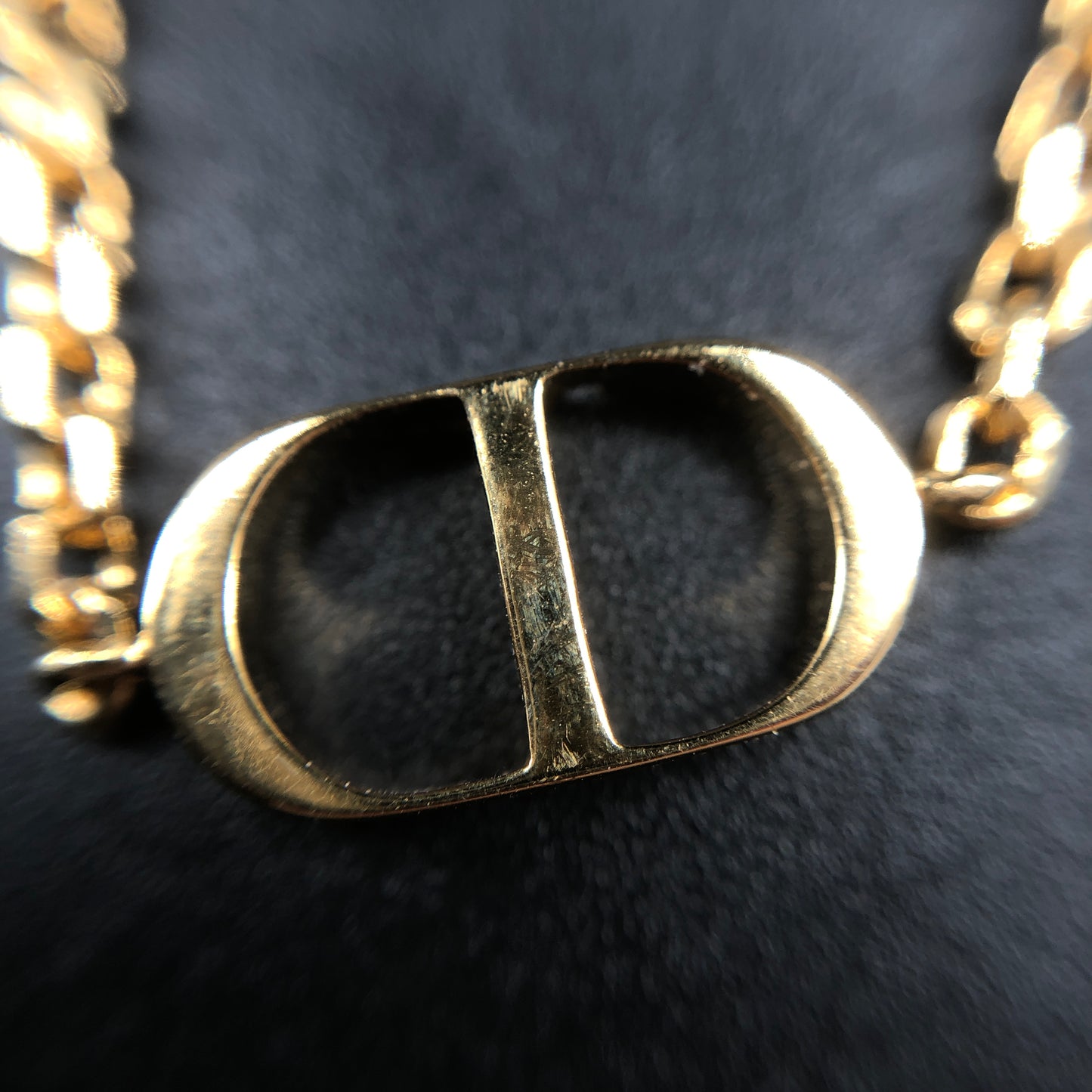 Christian Dior Gold-Tone CD Logo &  Pearl Bracelet