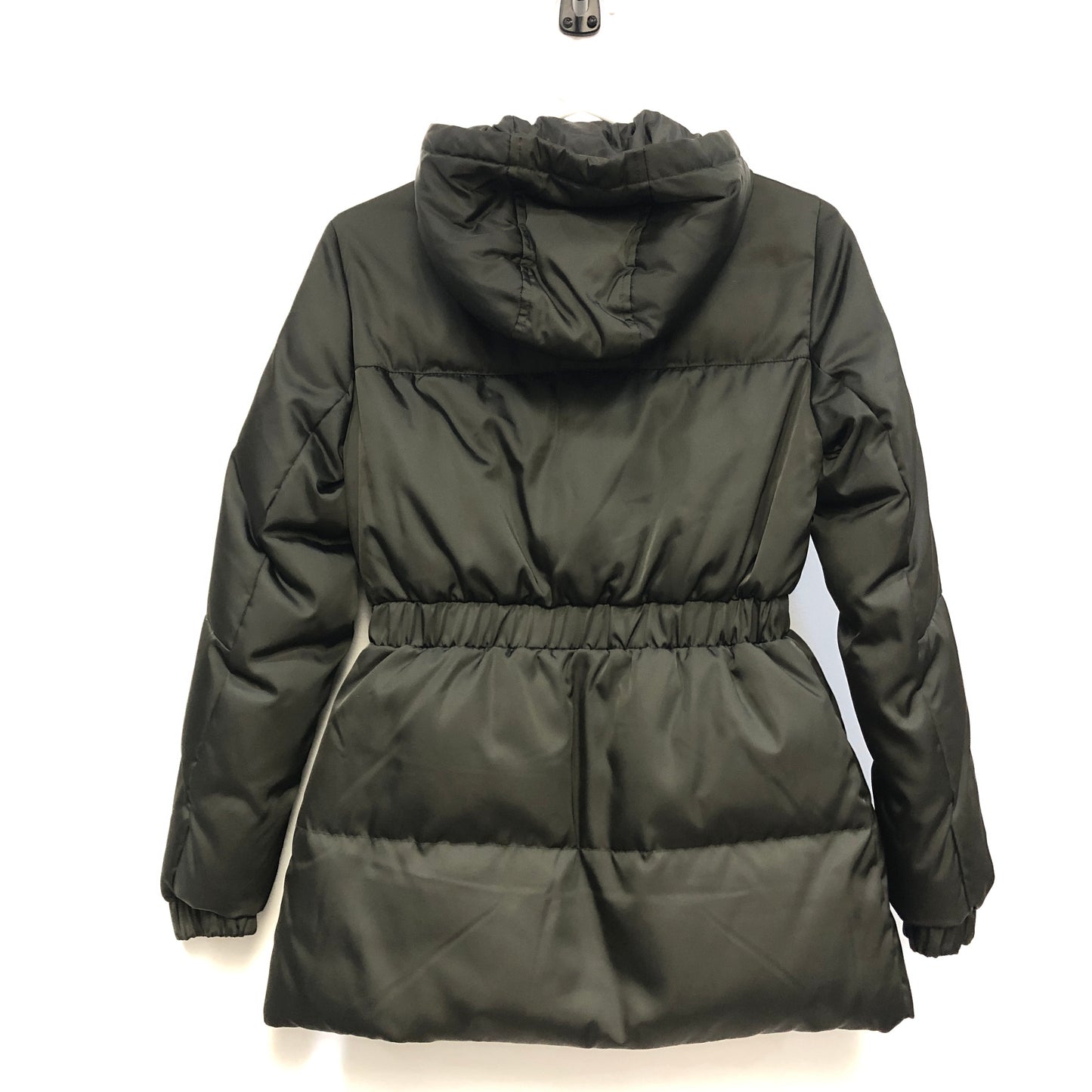 Moncler Dark Green Drawstring Waist Hooded Down Jacket Szie 00