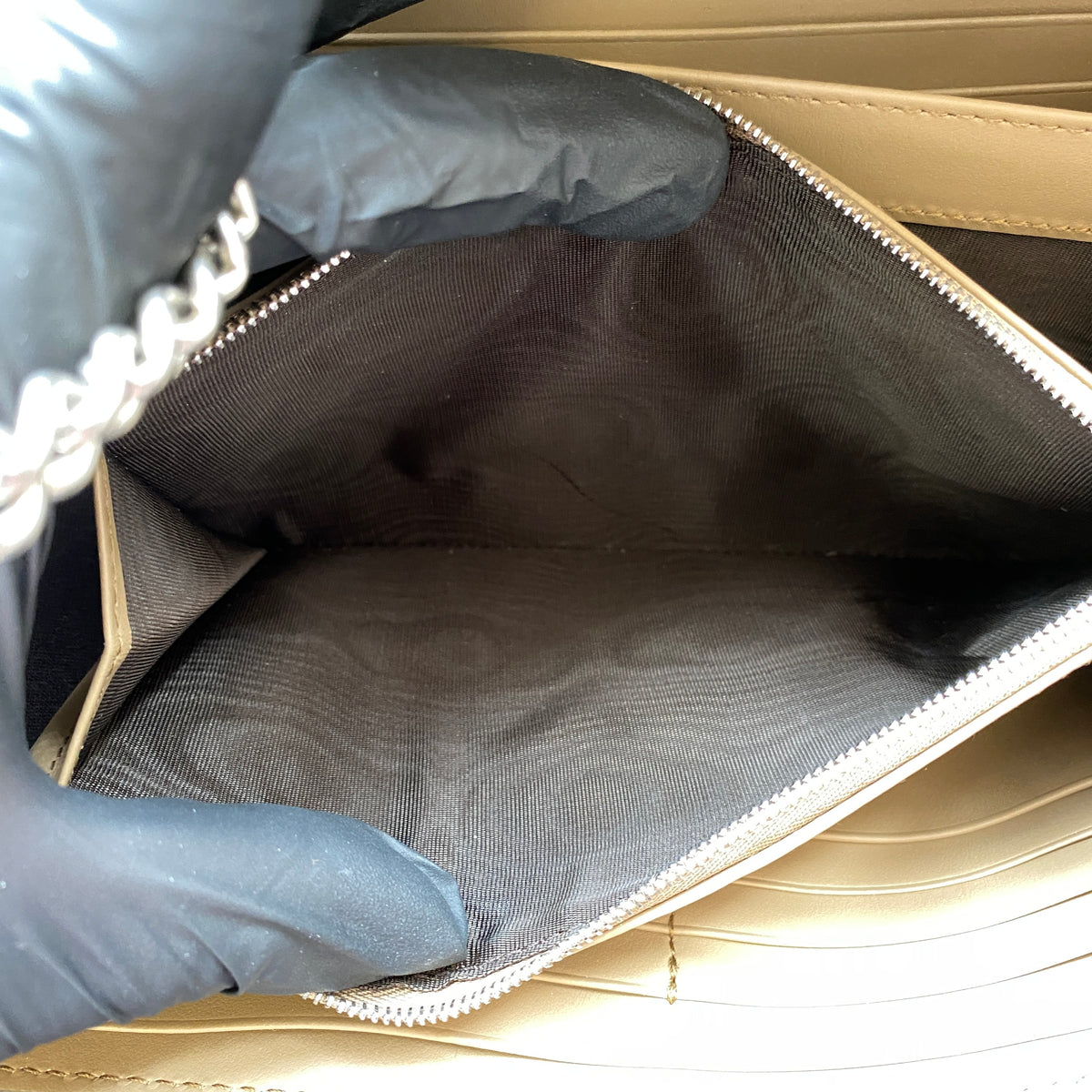 Gucci Beige GG Supreme Dionysus Chain Crossbody Bag