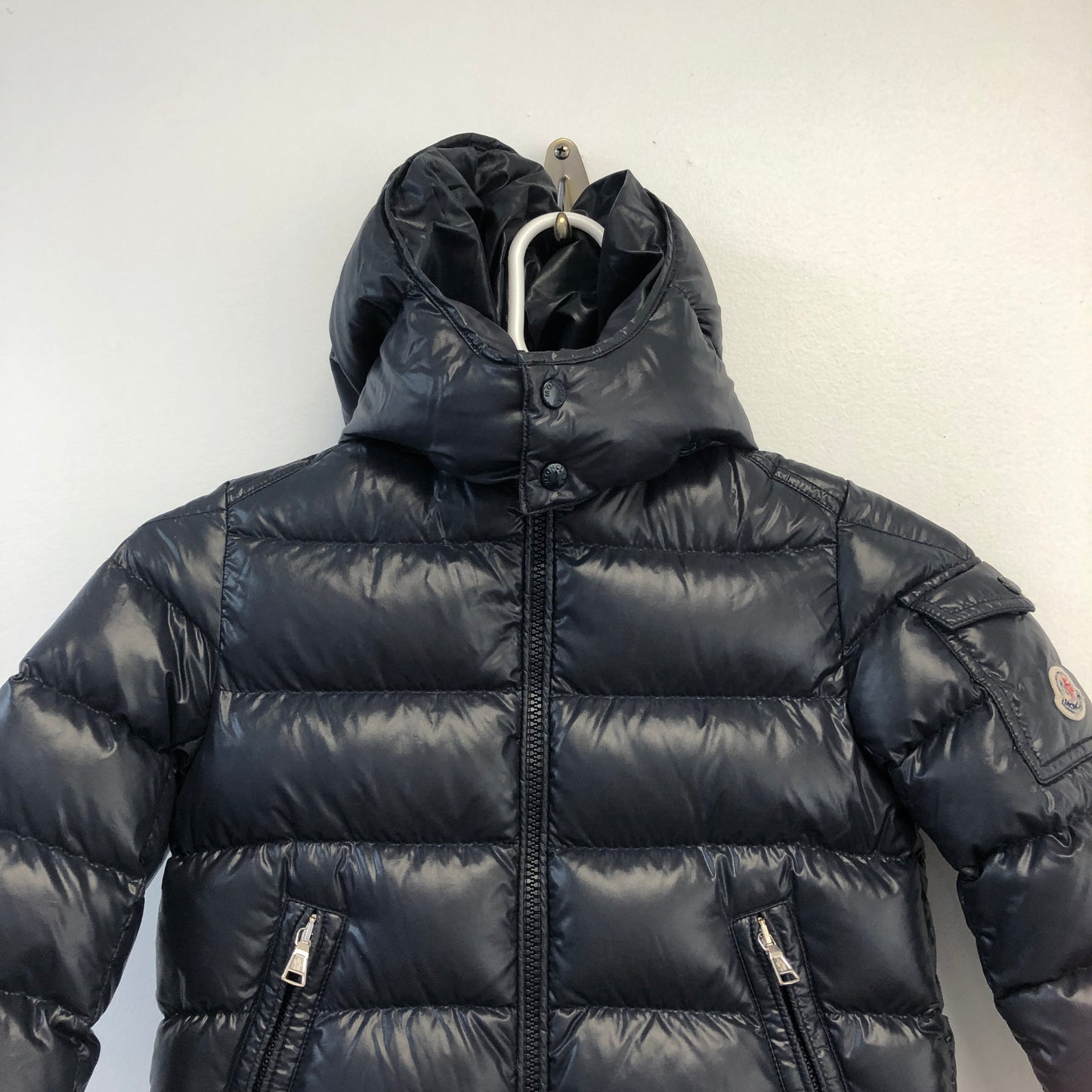 Moncler Kids Detachable Hood Down Jacket 6Y / 116cm Navy Blue