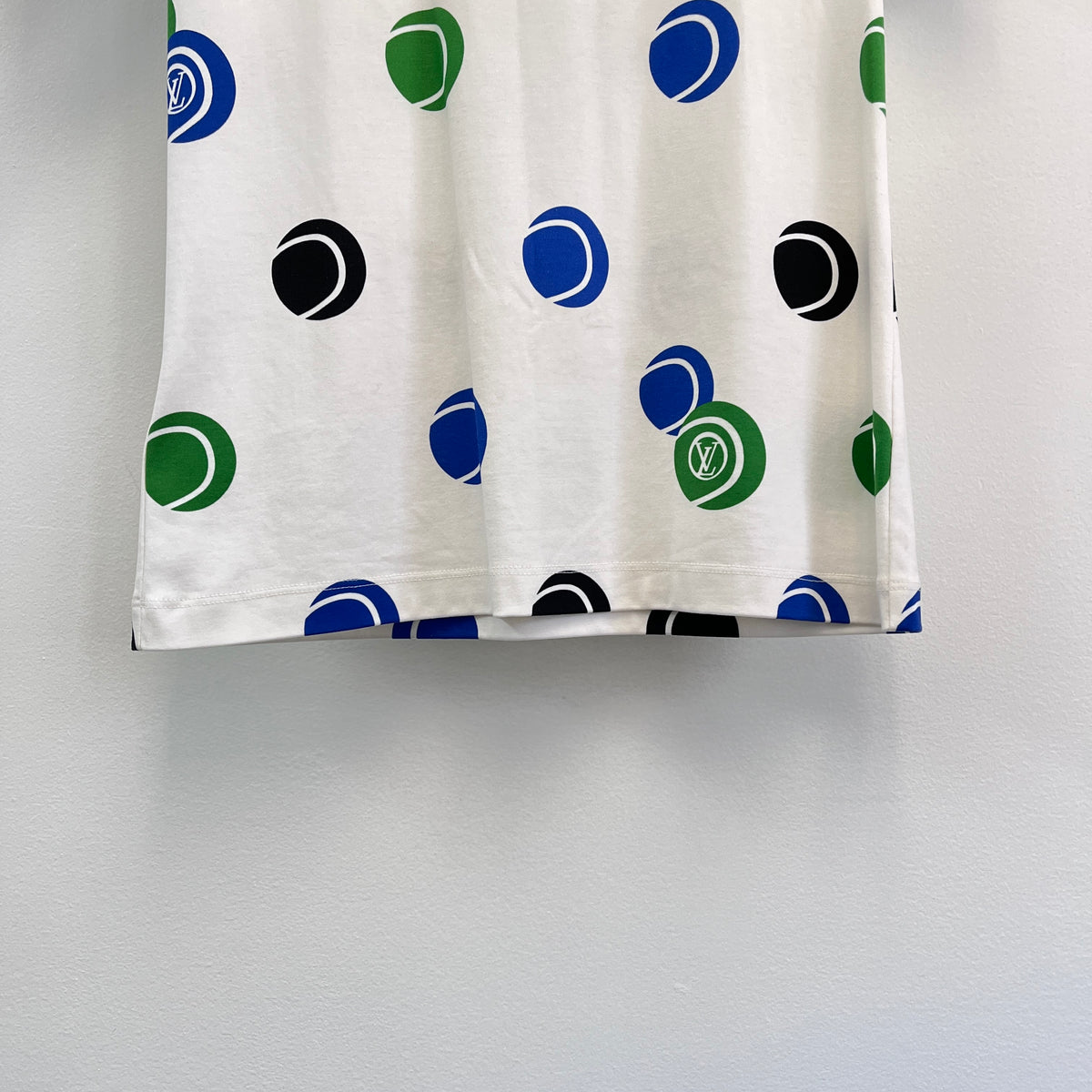 Louis Vuitton White Polka Dot Short Sleeve T-Shirt Size M