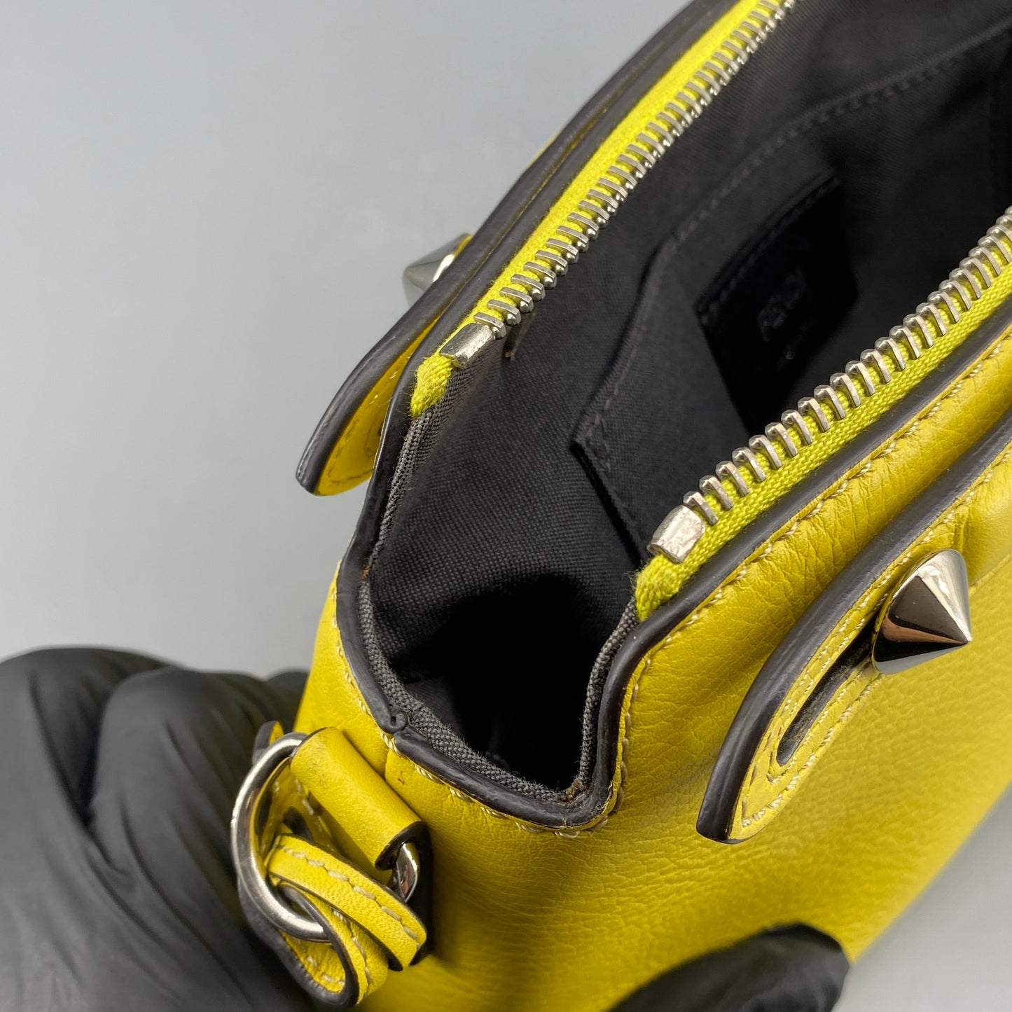 Fendi Yellow Leather By The Way Crossbody Bag