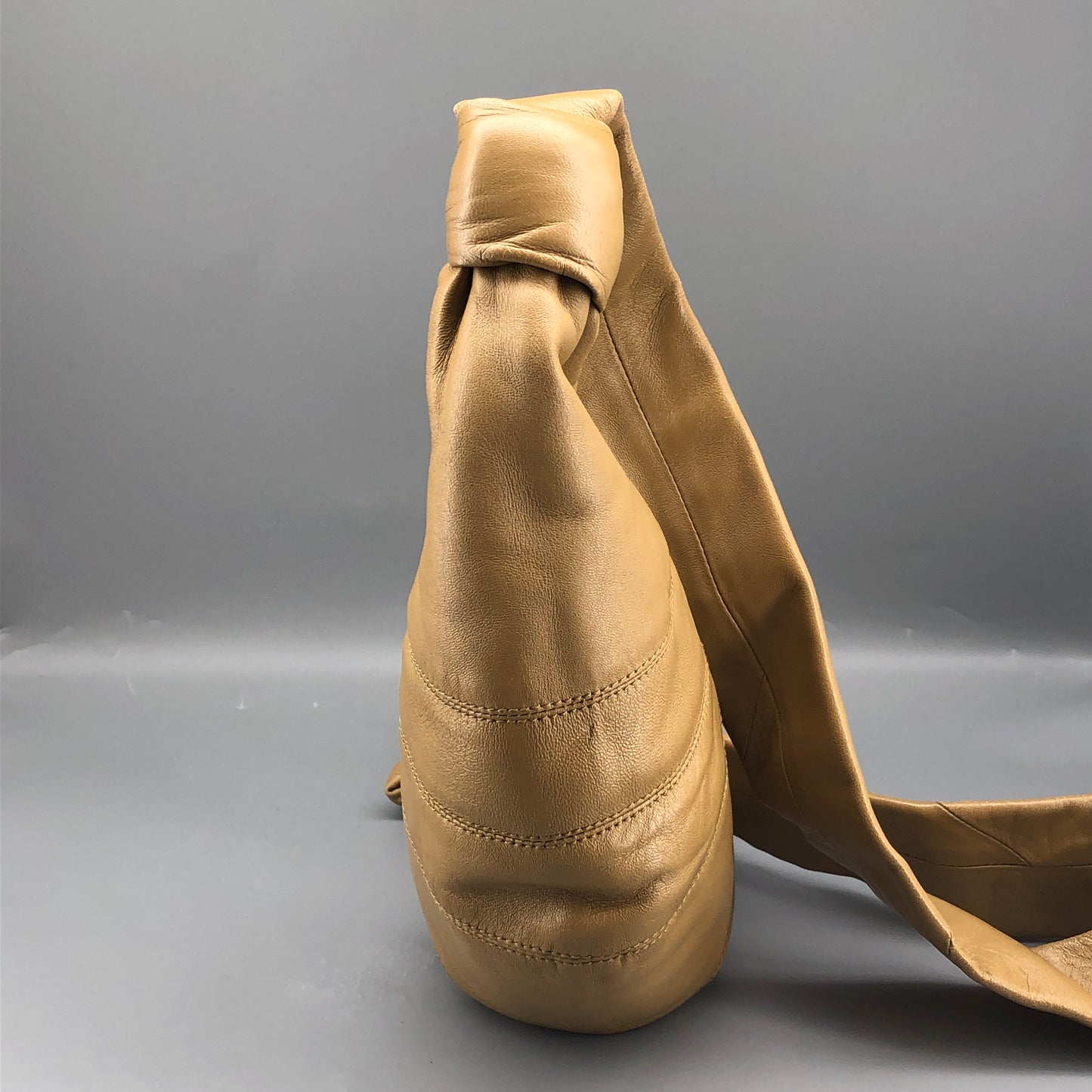Lemaire Croissant Leather Shoulder Bag  Mustard Yellow