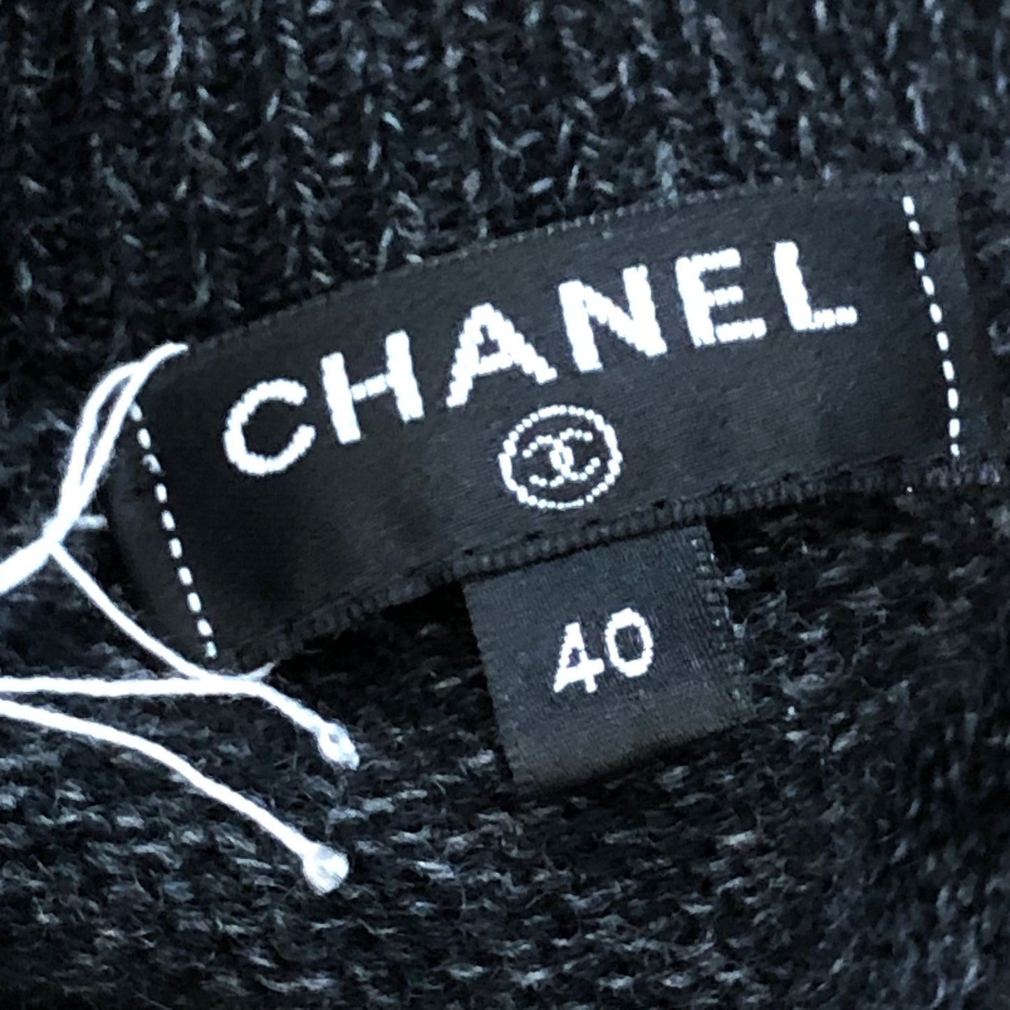 Chanel Black Short Sleeve Button Front Knit Cardigan Size 40