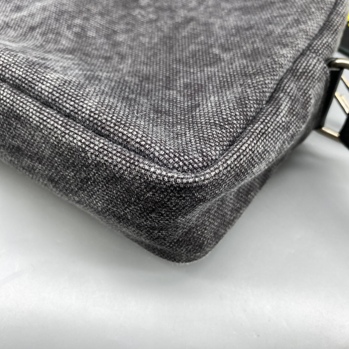 Off-White Grey Canvas Crossbody Camera Bag