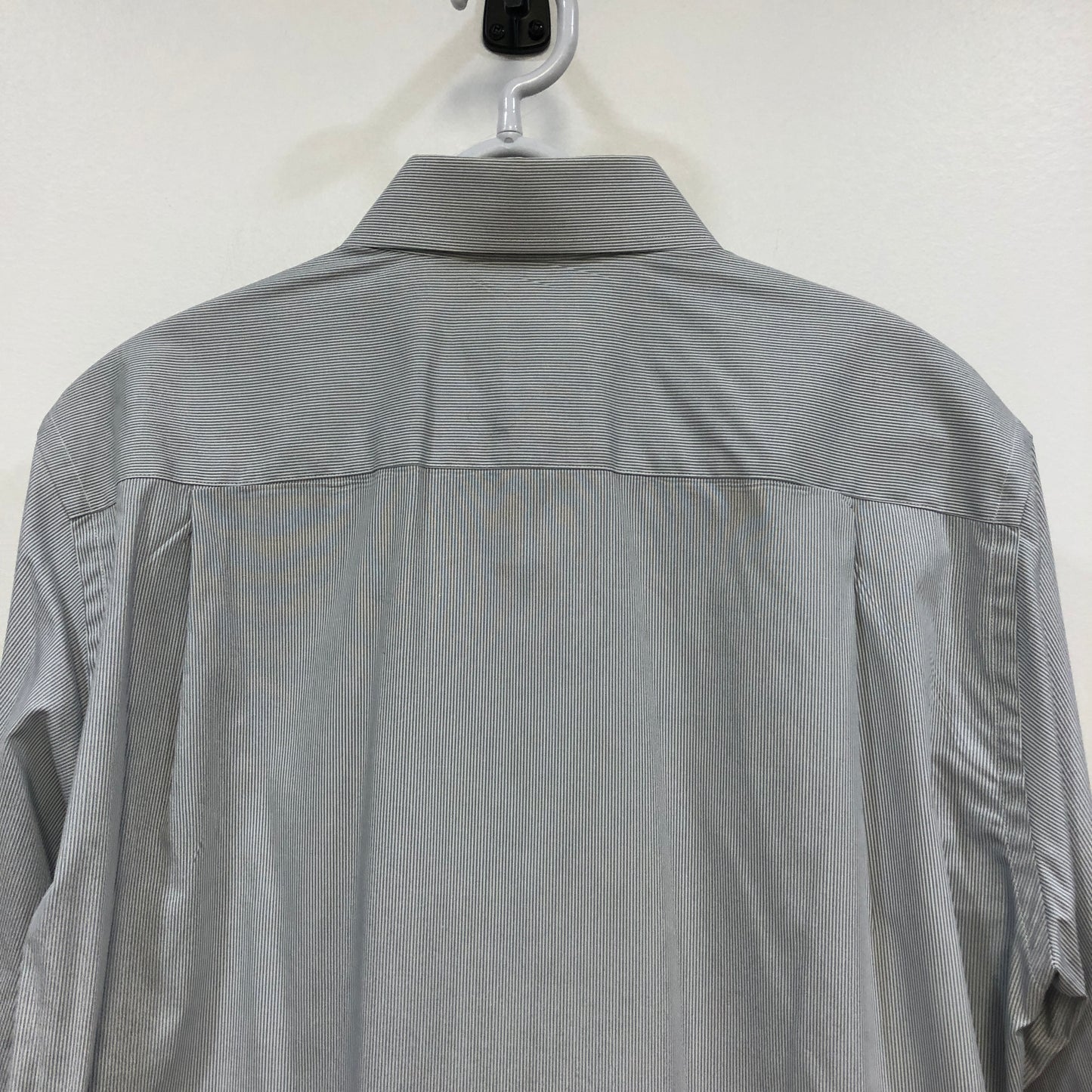 Saint Laurent Light Grey Striped Cotton Button-Down Shirt