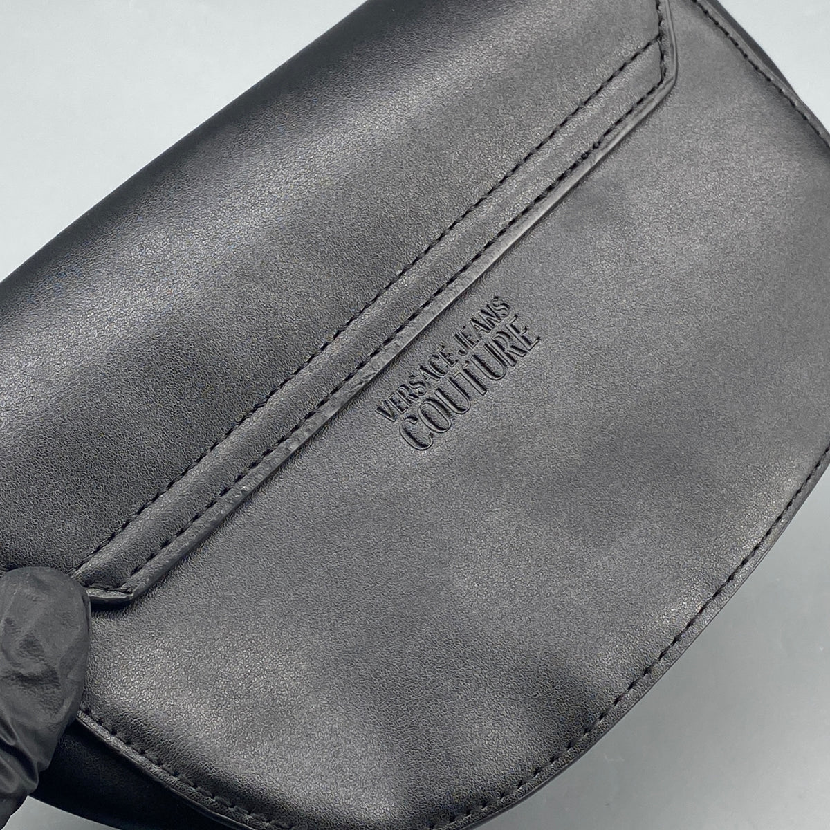 Versace Jeans Couture black saddle shoulder bag