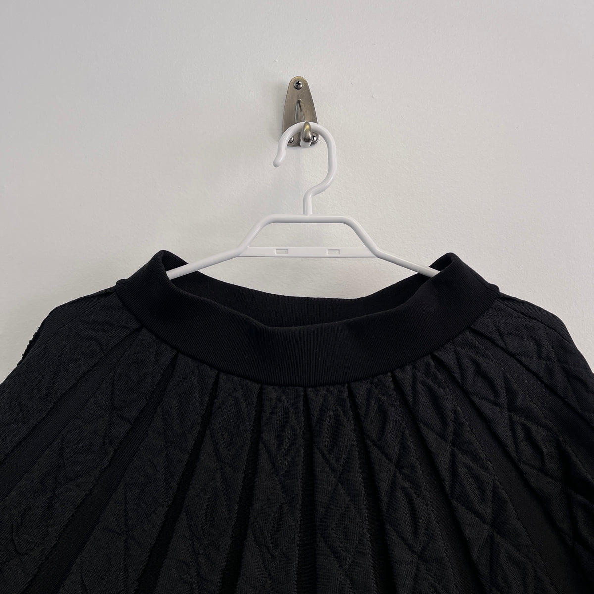 Louis Vuitton Black Crinkled Pleated Mini Skirt Size S