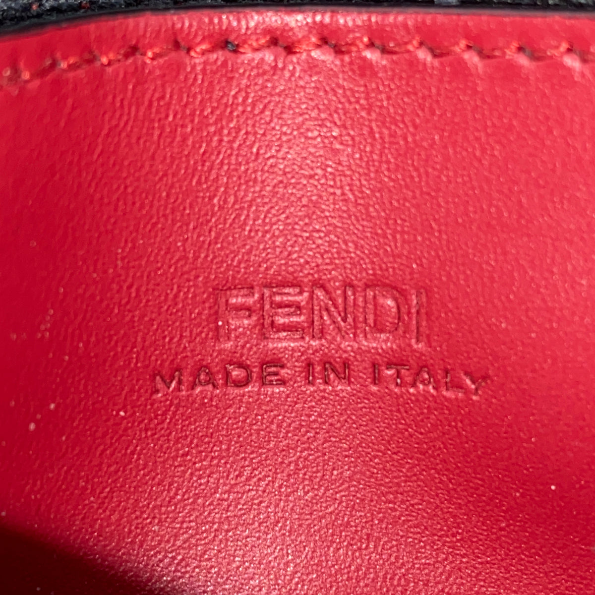 Fendi Black FF Diagonal Canvas Card Holder
