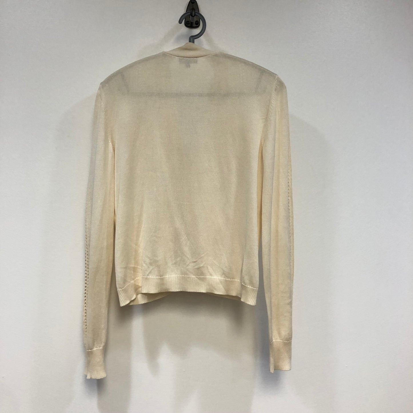Chanel Knit Button Cardigan Jacket Size 36 Cream