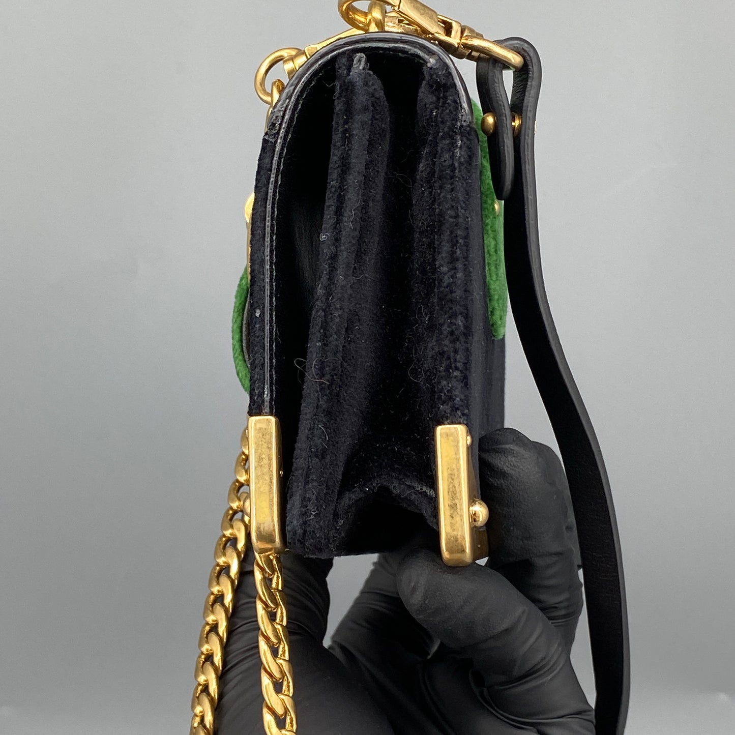 Prada Velvet City Calfskin Micro Cahier Bag Black