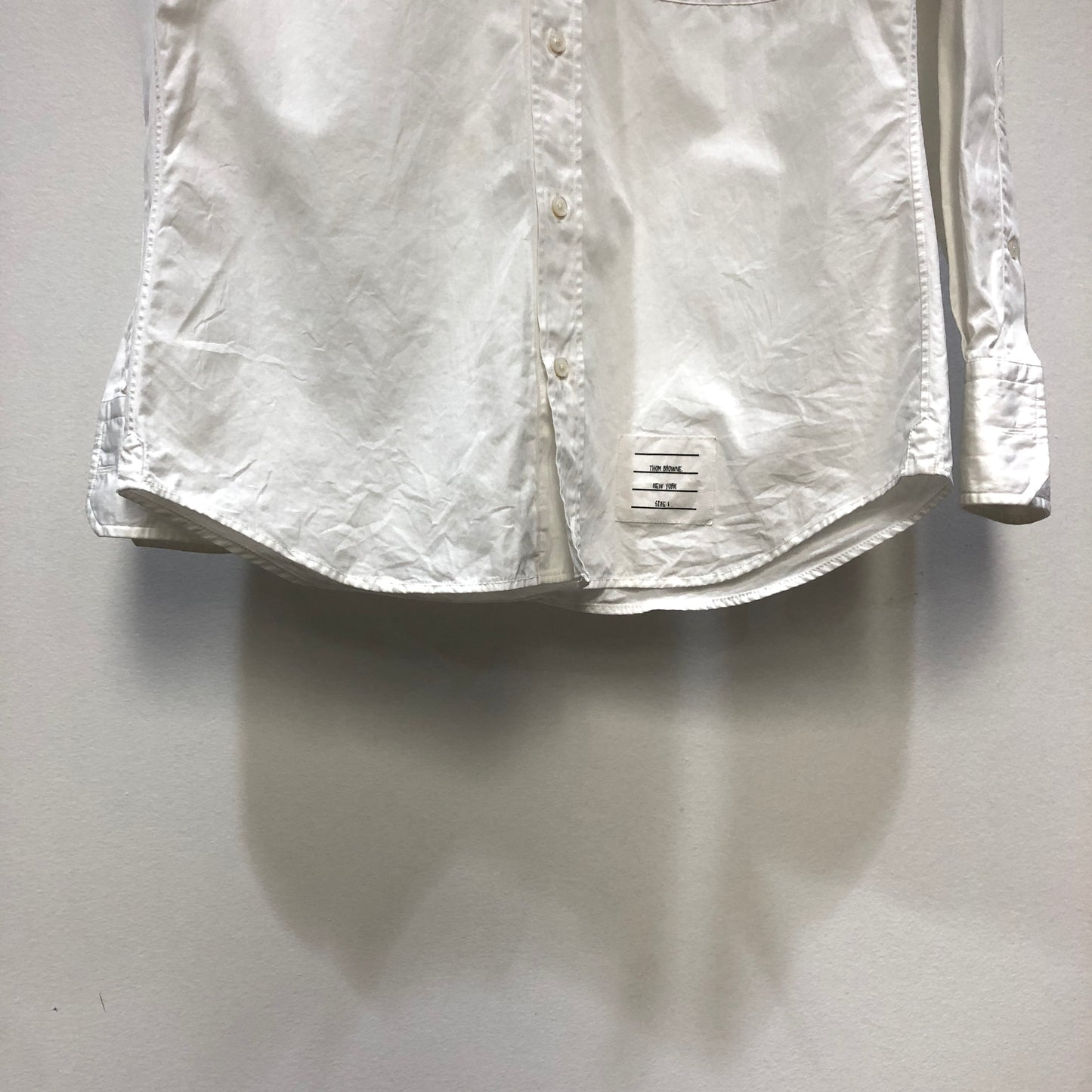 Thom Browne White Sleeveless Button‑Up Shirt Size 1