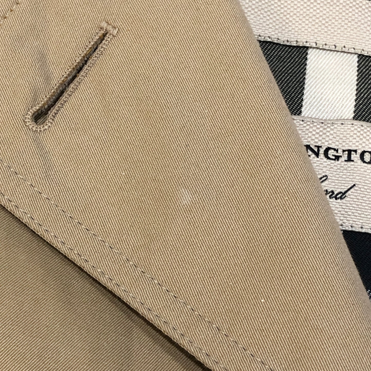 Burberry Tan Double Breasted Mid-Length Trench Coat Size 4