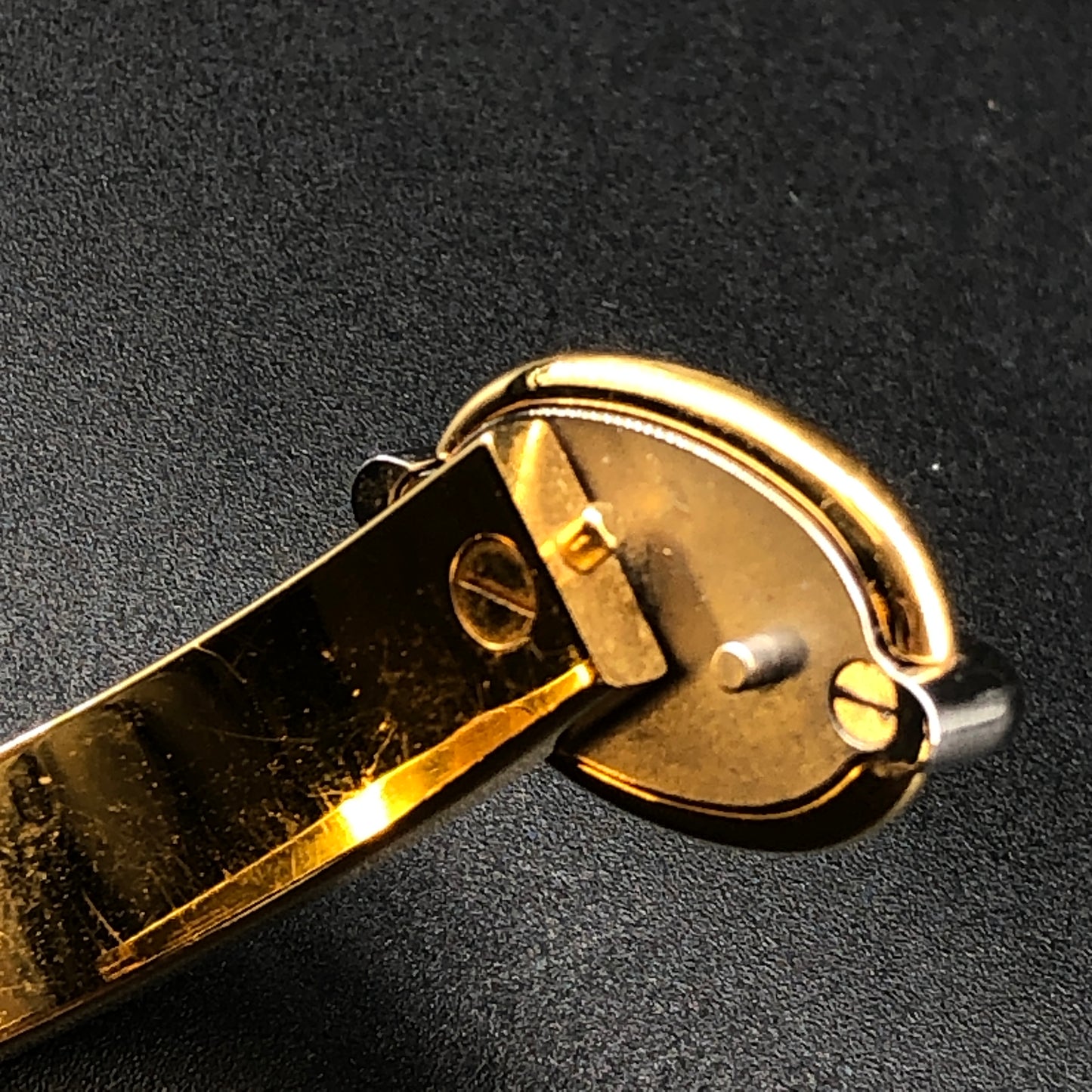 Hermes White Enamel Gold H Buckle Bangle Bracelet