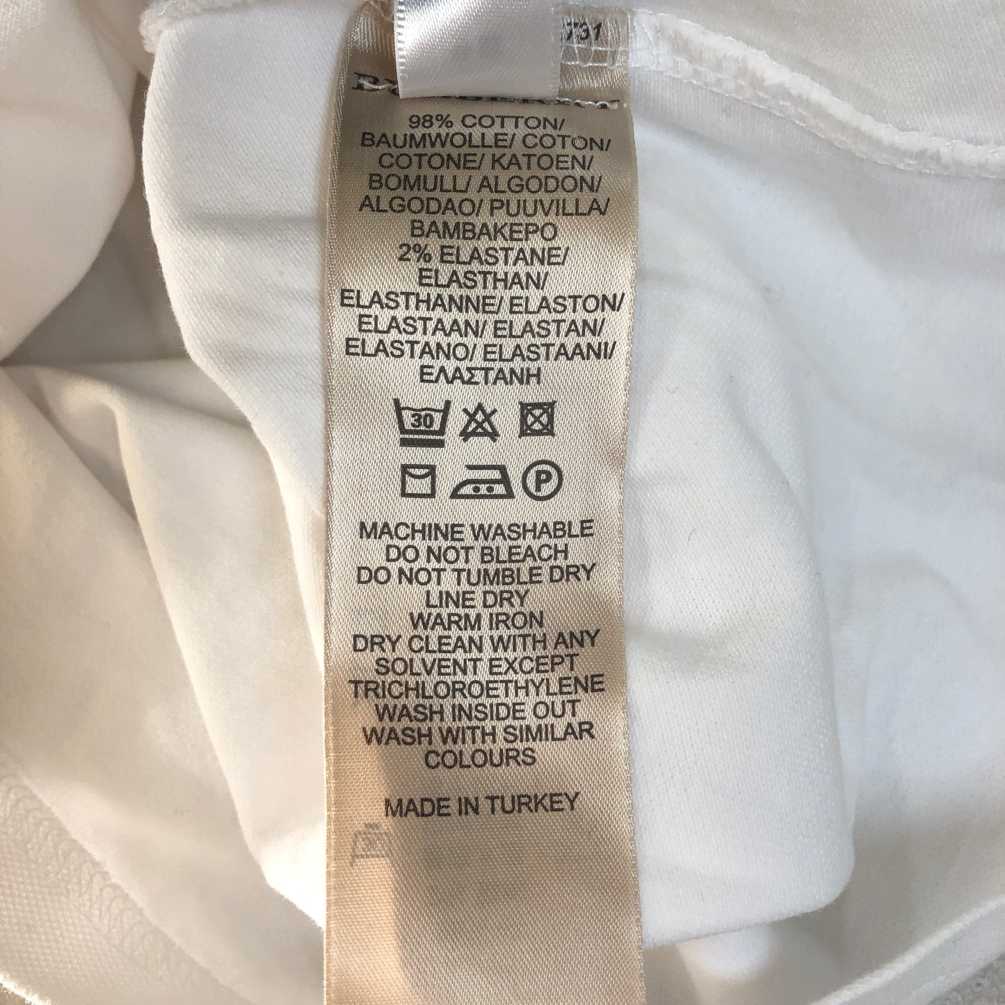 Burberry Puff Short Sleeve Polo Jersey Top Size S White