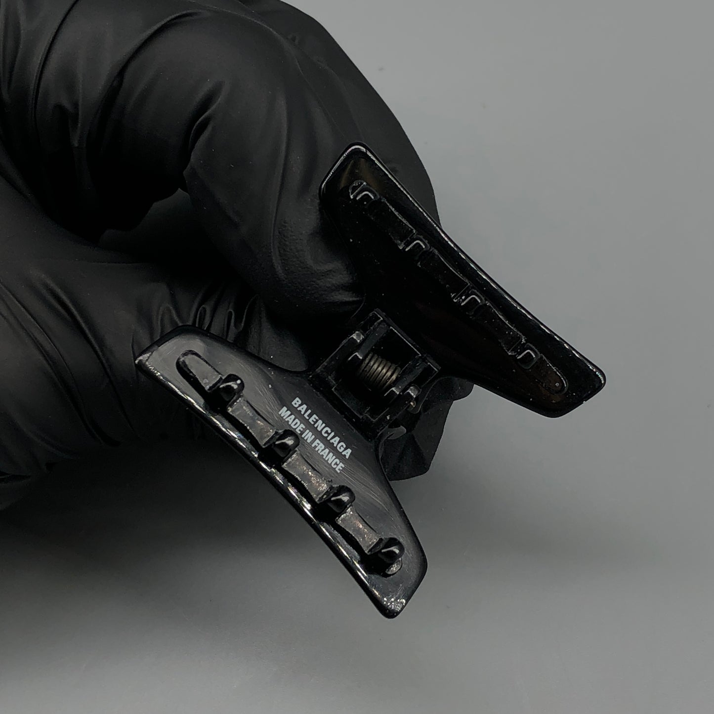Balenciaga Black Logo Hair Claw Clip