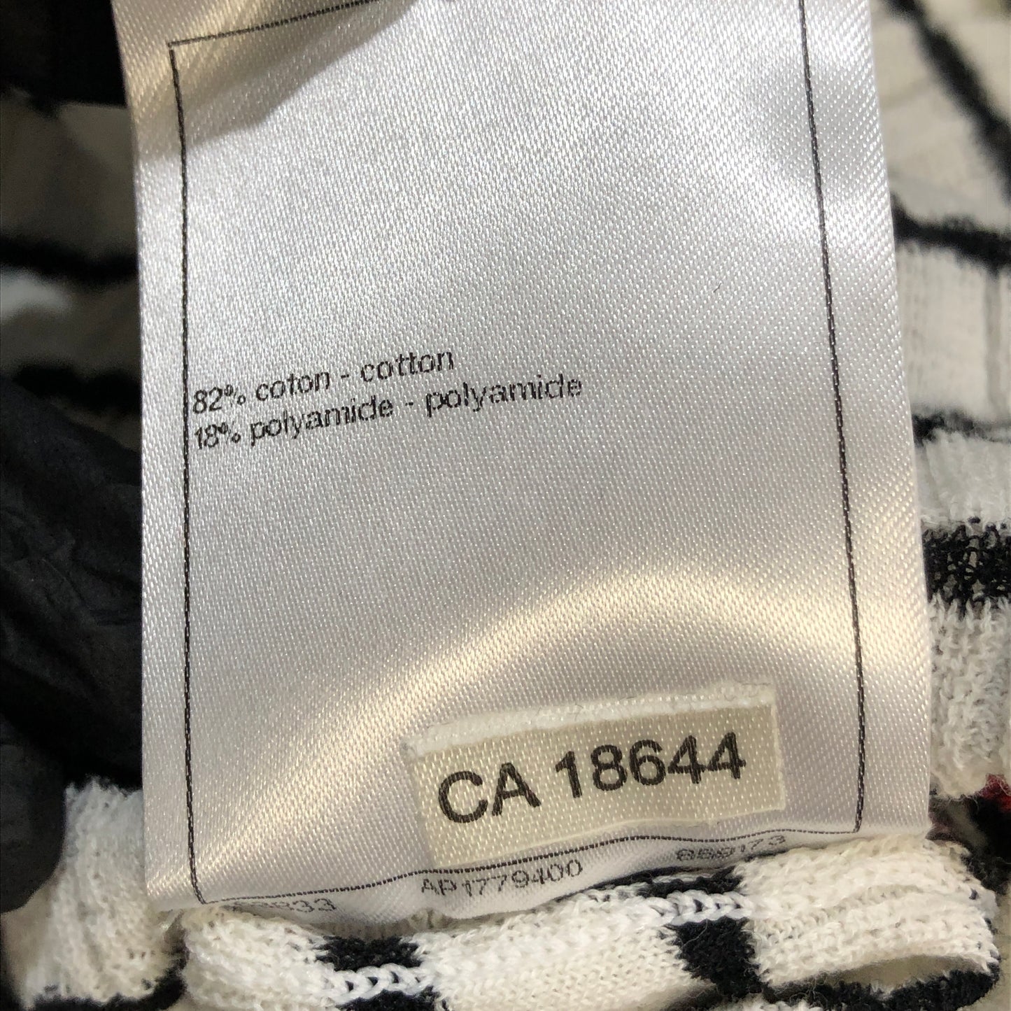 Chanel Black & White Striped Knit Midi Dress Size 36